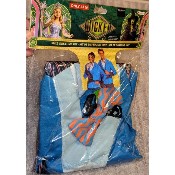 Disguise Wicked Shiz Costume Kit Girls Mens Blue School Uniform Jacket Bow Tie‎ - Picture 3 of 8